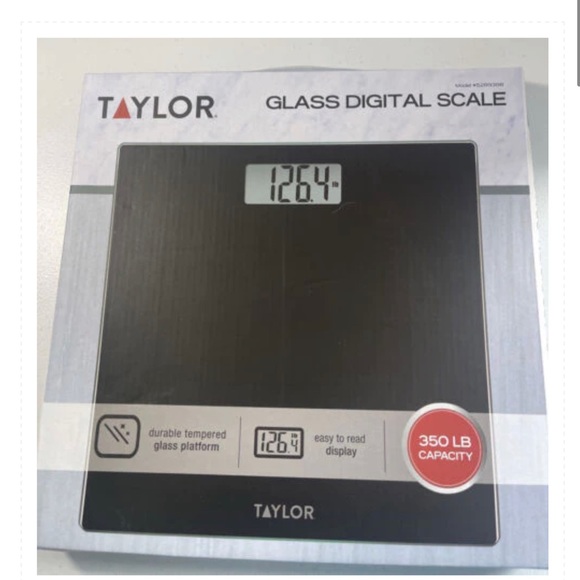 Other Taylor Glass Digital Scale 55 Lb Capacity Extra Wide Platform